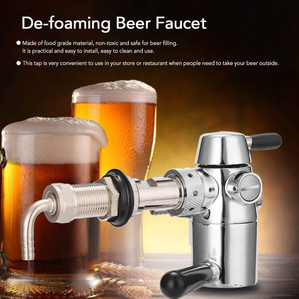 Stainless Steel Homebrew Beer Bottle Fill Tap De-foaming