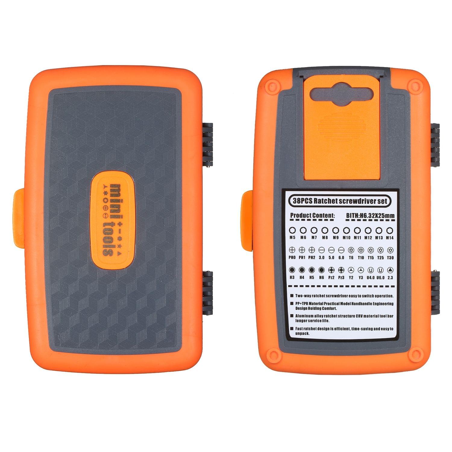 38pc Precision Ratchet Screwdriver Bit Set Magnetic - set 2