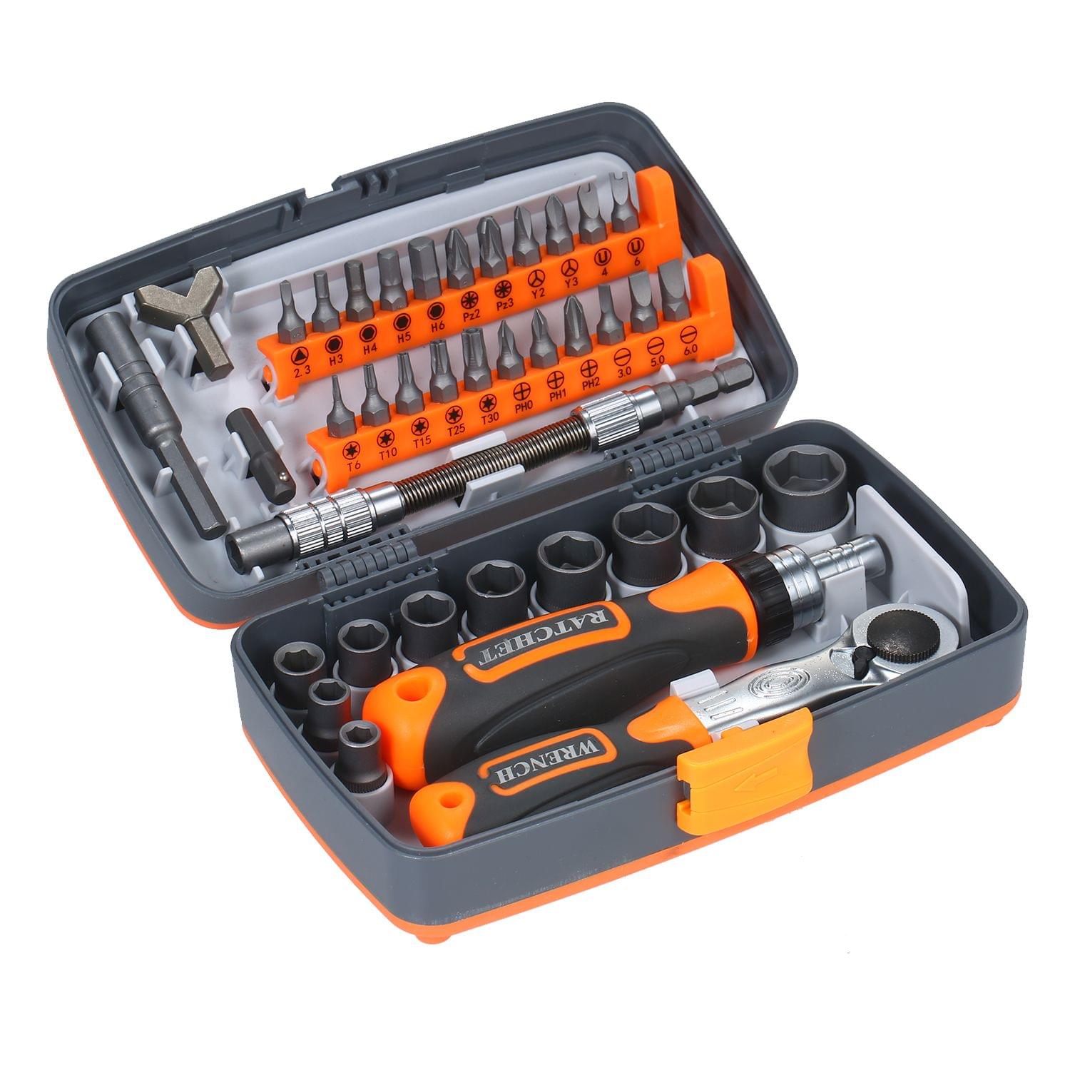 38pc Precision Ratchet Screwdriver Bit Set Magnetic - set 2