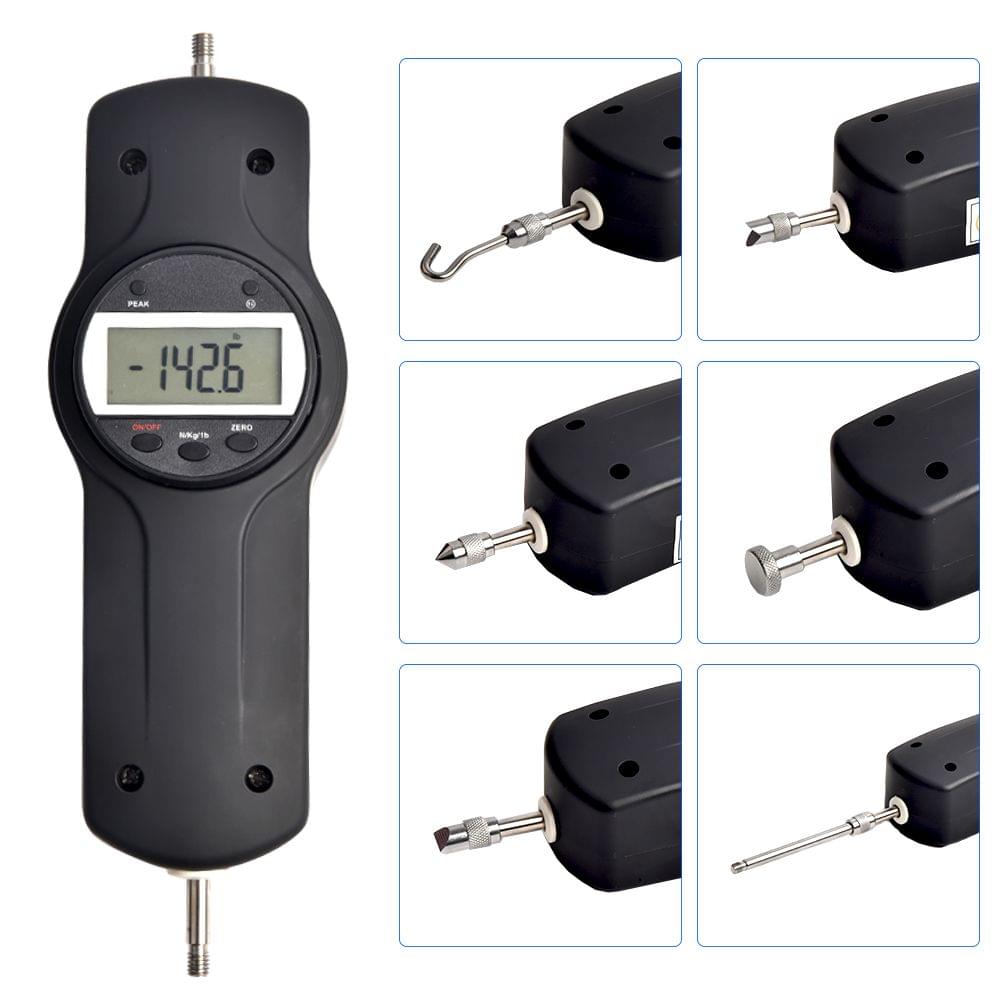 Digital Force Gauge Push Pull Meter with 5 Side Heads - EDF-500
