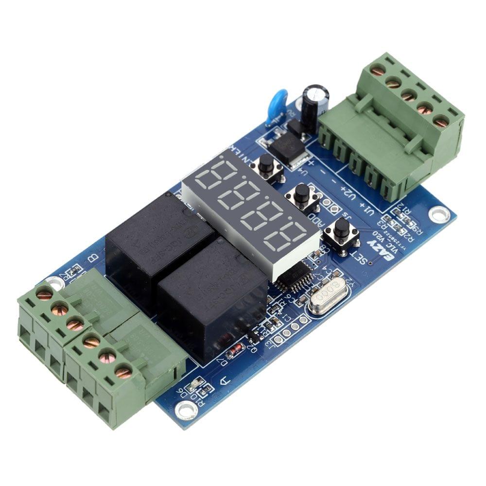 12V Dual Programmable Relay PLC Board Cycle Delay Timer