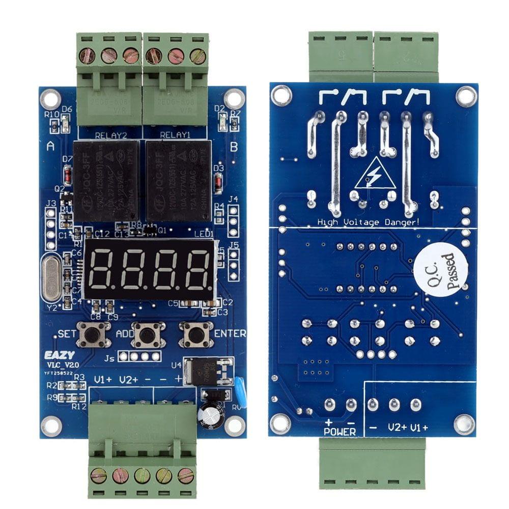 12V Dual Programmable Relay PLC Board Cycle Delay Timer
