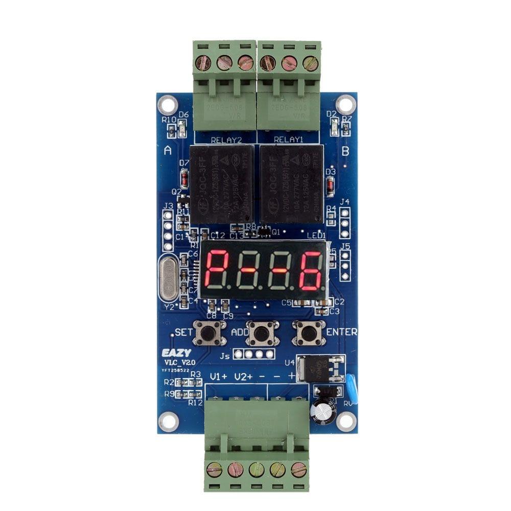 12V Dual Programmable Relay PLC Board Cycle Delay Timer