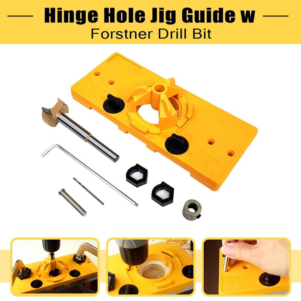 Cup Style Concealed Hinge Jig Guide Set Boring Hole Template - 1 kit