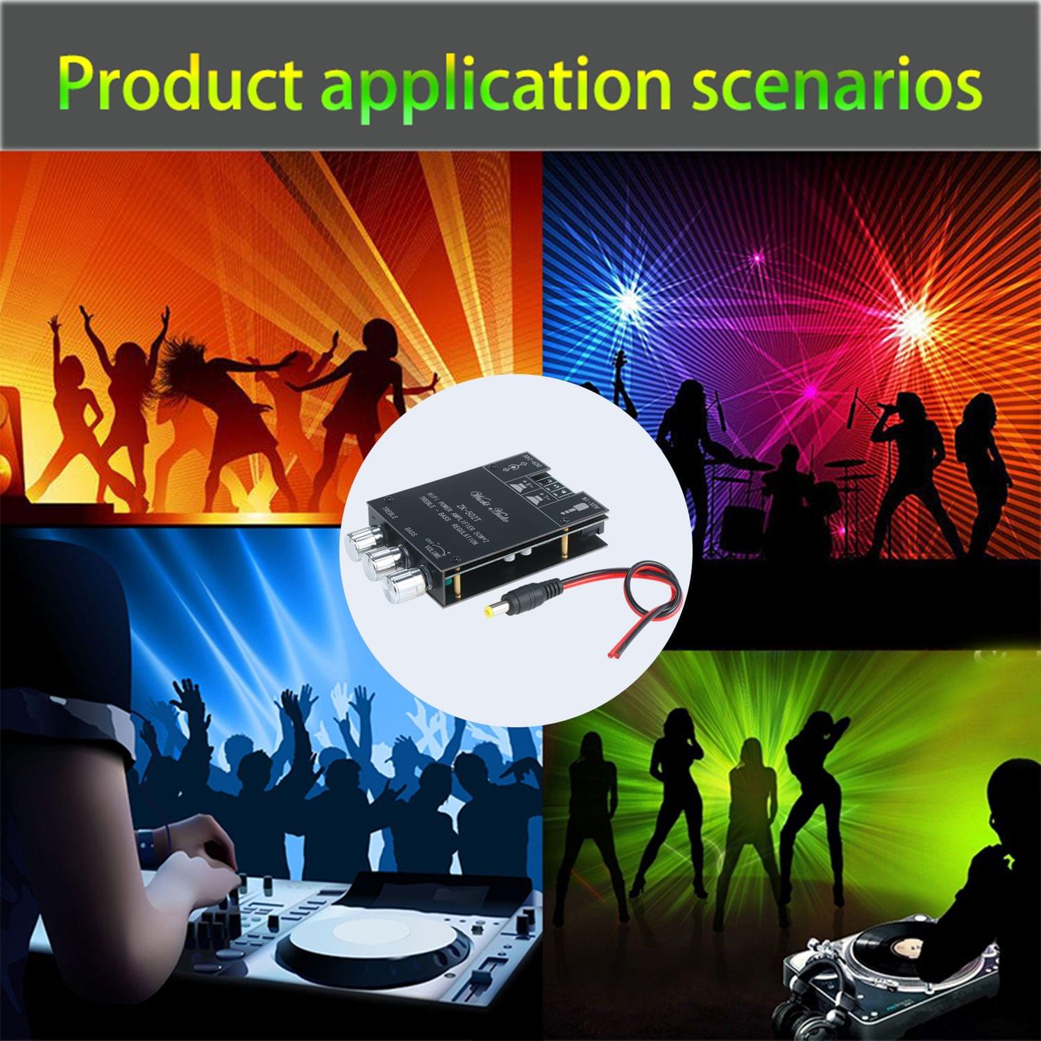HIFI Power Amplifier Board Module 50Wx2 AUX and BT5.0 Audio - ZK-502T