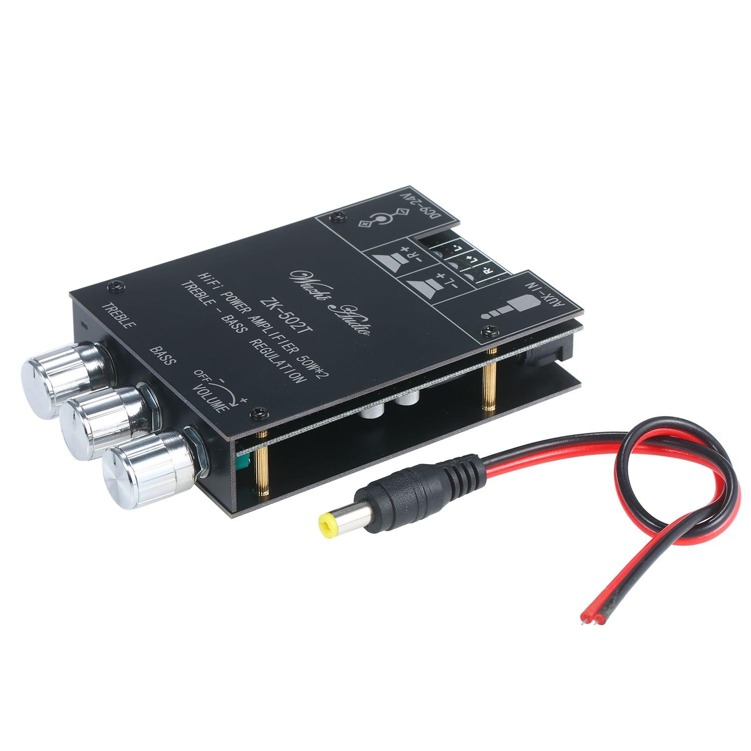 HIFI Power Amplifier Board Module 50Wx2 AUX and BT5.0 Audio - ZK-502T