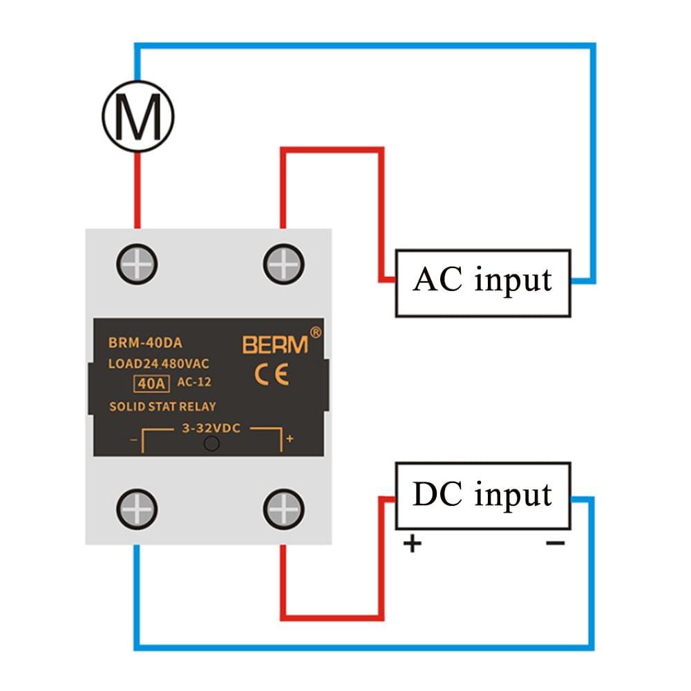 60A Single Phase Solid State Relay Load 24-480VAC AC Control - 60A
