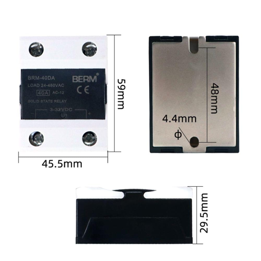 60A Single Phase Solid State Relay Load 24-480VAC AC Control - 60A