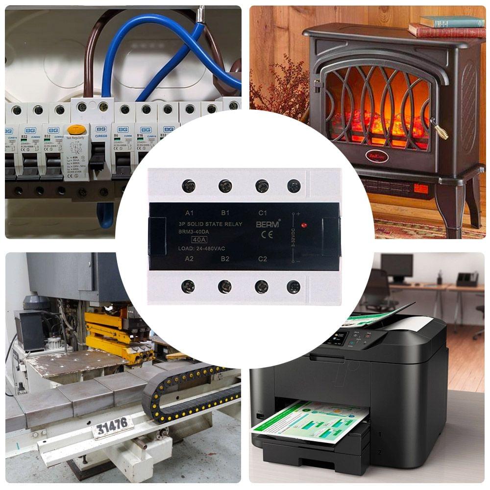 10A Three Phase Solid State Relay Load 24-480VAC AC Control - 10A