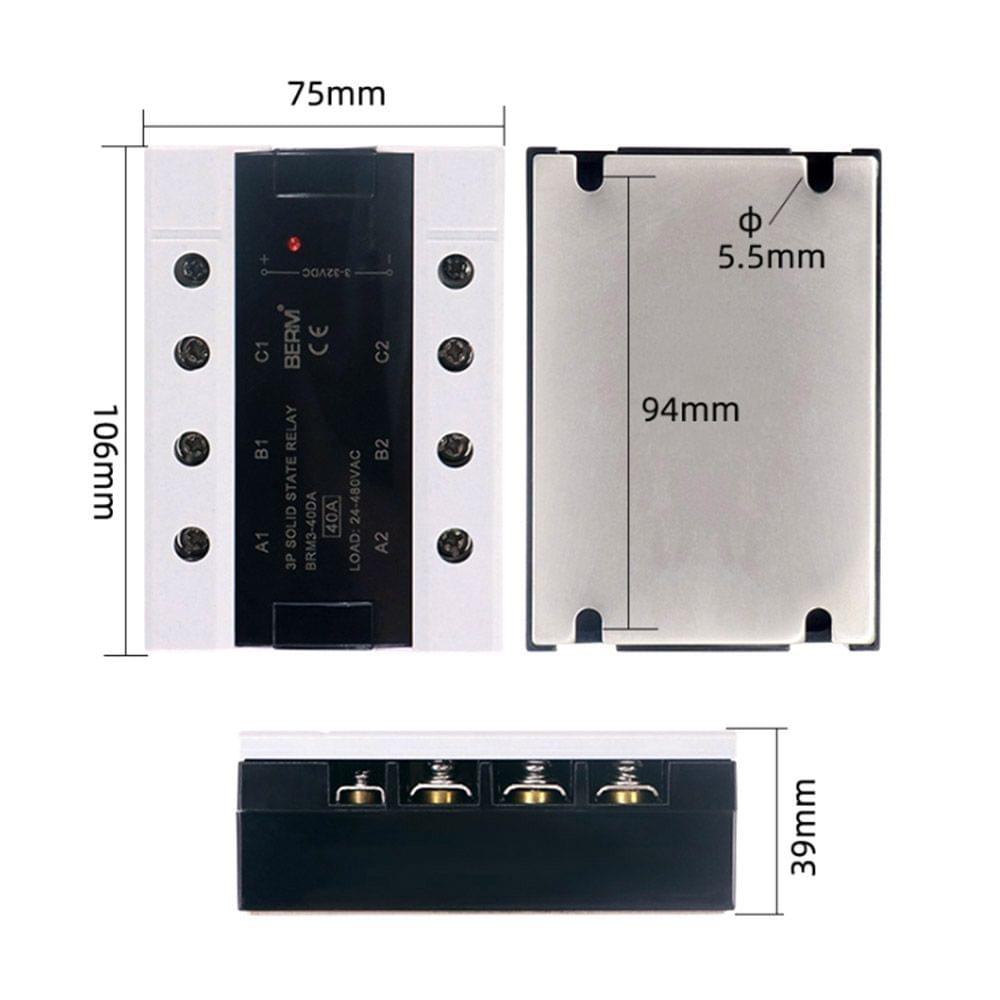 120A Three Phase Solid State Relay Load 24-480VAC AC Control - 120A