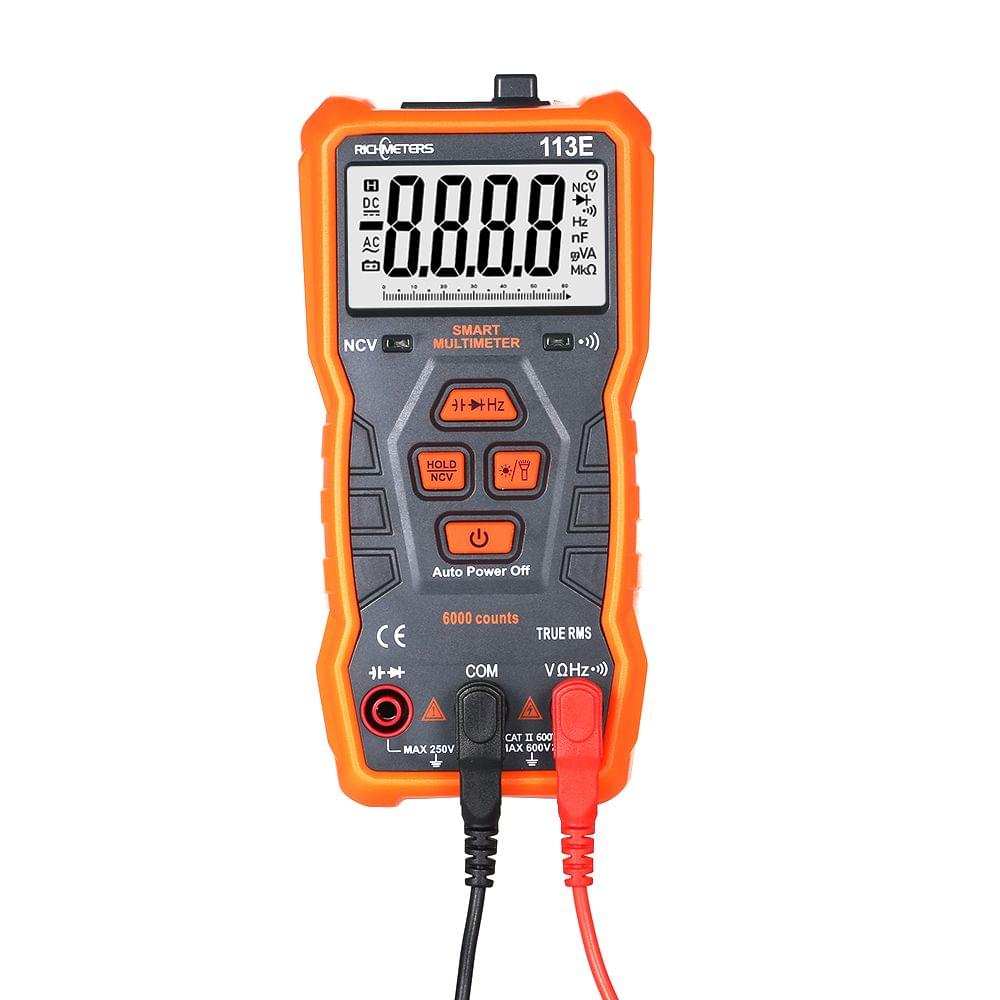 Richmeters RM113E NCV Digital Multimeter 6000 Counts Auto