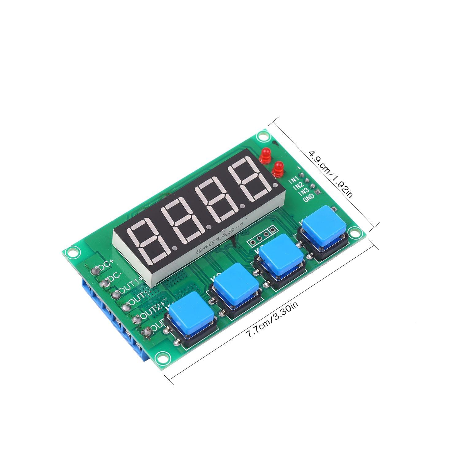 7-27V 2-Channel Time Relay Module Digital Time Cycle Delay