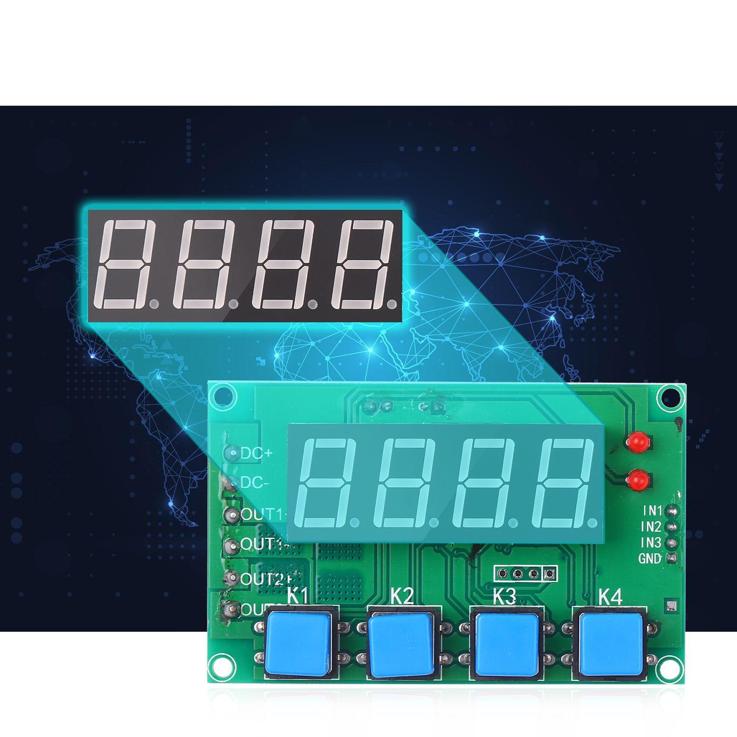 7-27V 2-Channel Time Relay Module Digital Time Cycle Delay