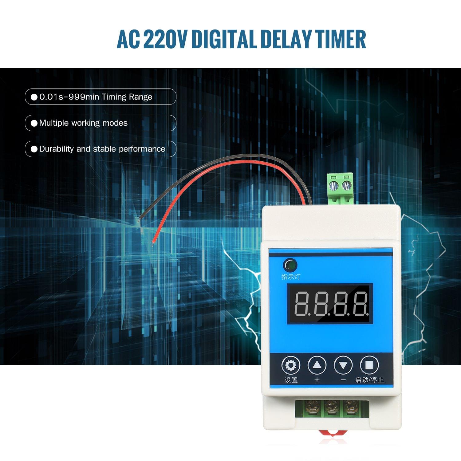 AC 220V Digital Delay Timer Control Switch Relay Module with - AC 220V