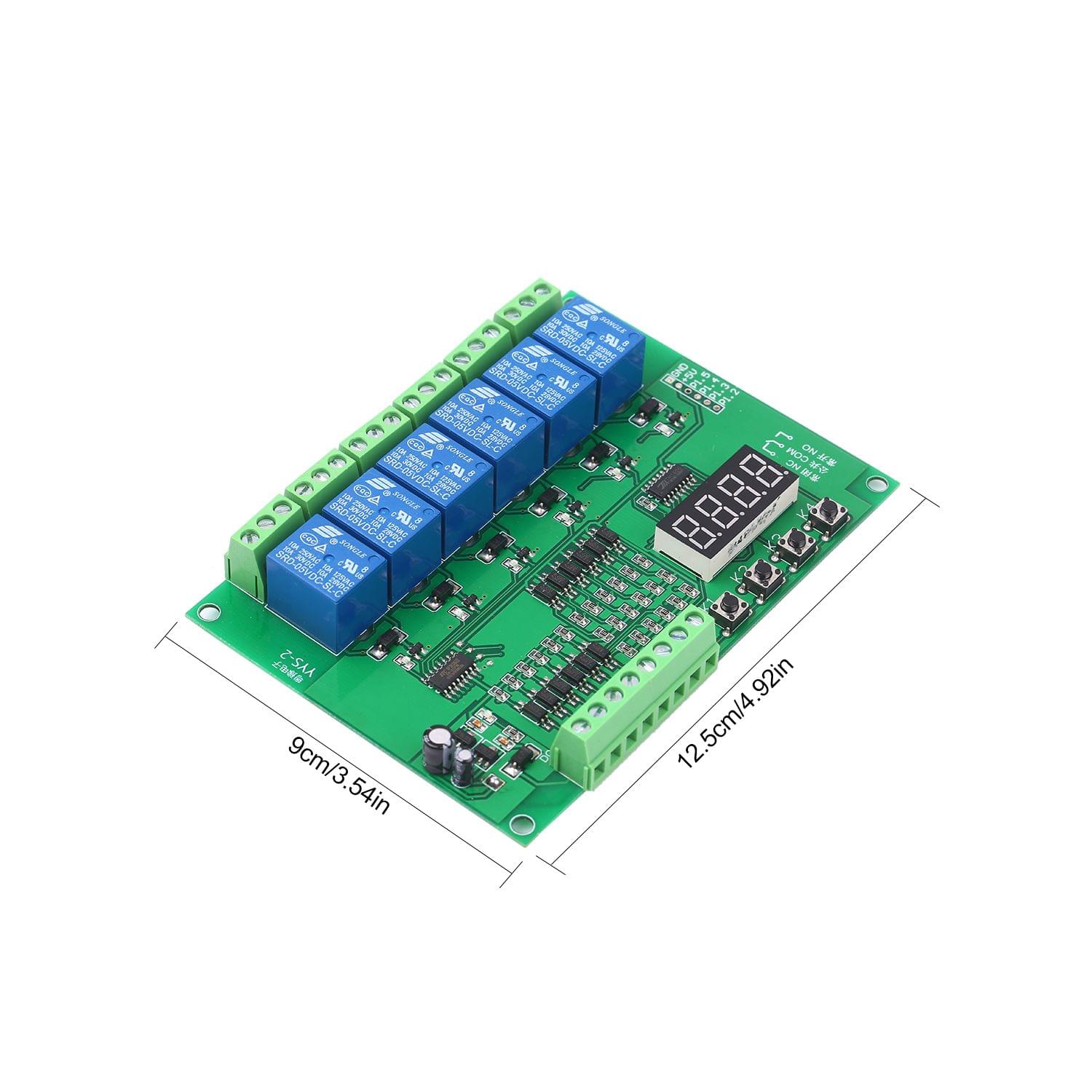 DC 5V Programmable 6-Channel Relay Module Timing Cycle Time - DC 5V