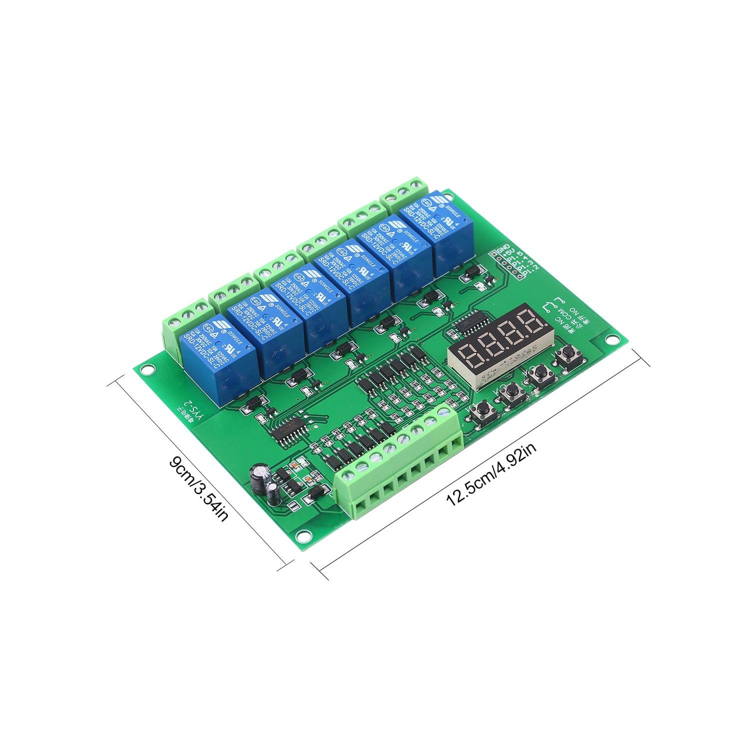 DC 12V Programmable 6-Channel Relay Module Timing Cycle Time - DC 12V