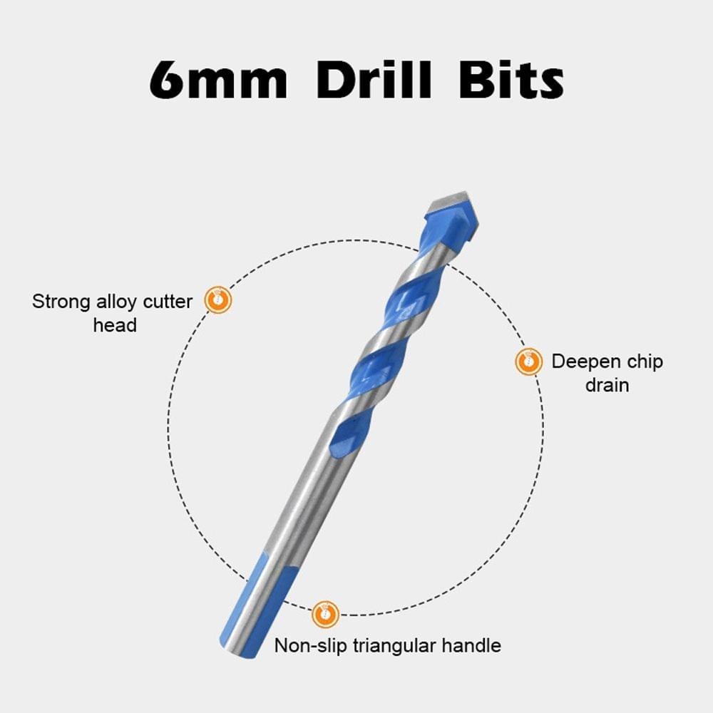 10Pcs Drill Bits Twists Drillhead Wall Ceramic Glass(orange)