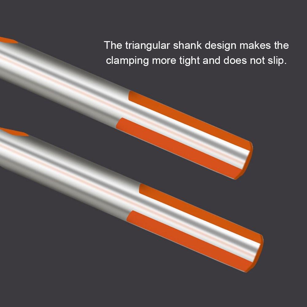 10Pcs Drill Bits Twists Drillhead Wall Ceramic Glass(orange)