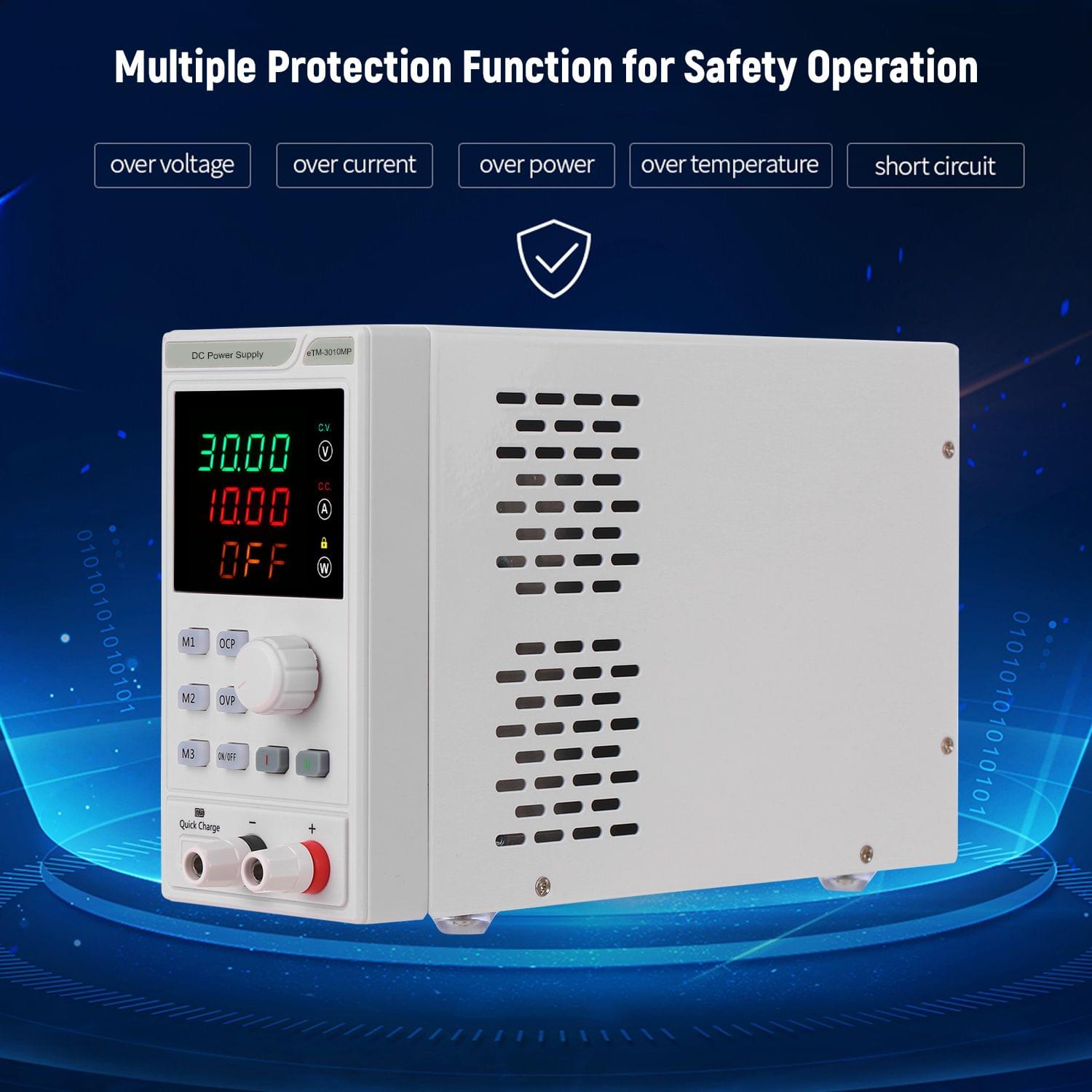 220V 0-30V 0-10A Programmable DC Power Supply Power - EU Plug