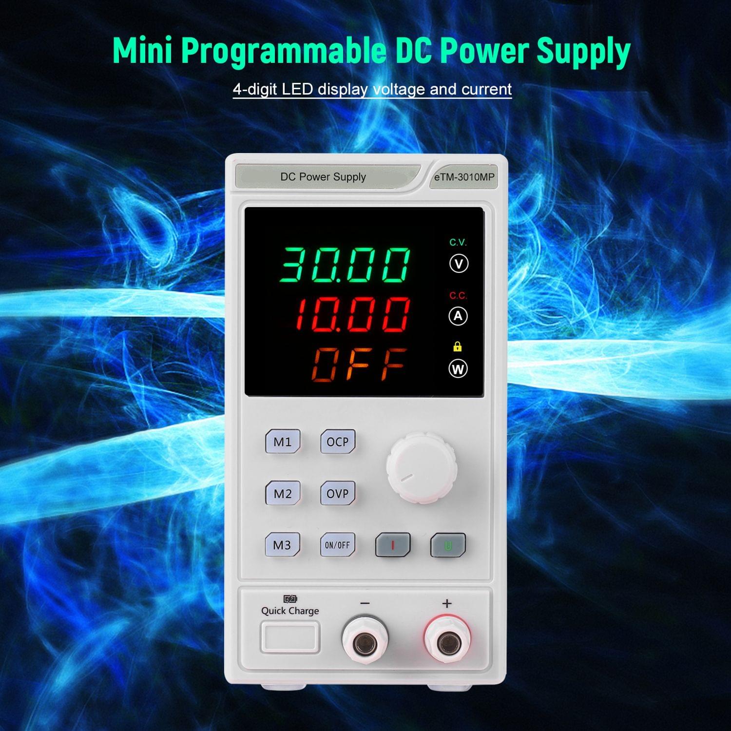 220V 0-30V 0-10A Programmable DC Power Supply Power - EU Plug