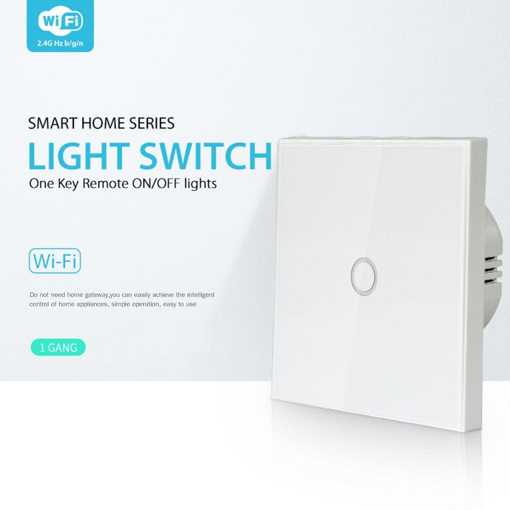WiFi EU Light Switch 1 Gang 2.4GHz Wifi One-key Connection - EU Type