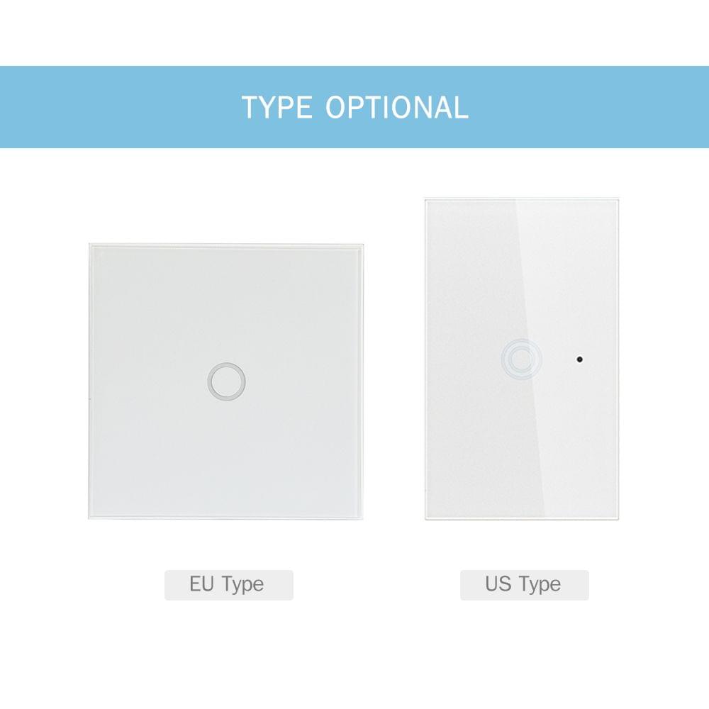 WiFi EU Light Switch 1 Gang 2.4GHz Wifi One-key Connection - EU Type