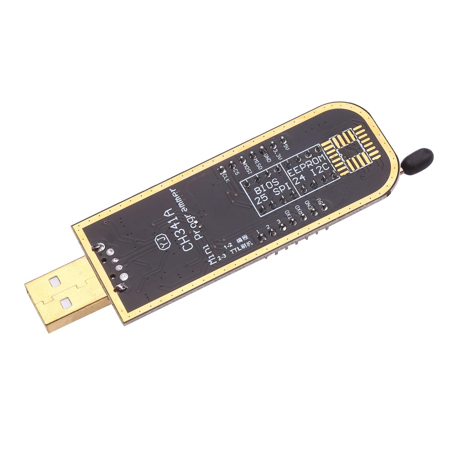 CH341A USB Programmer EEPROM BIOS Flasher Programmable Logic - CH341A and SOP8 Clip