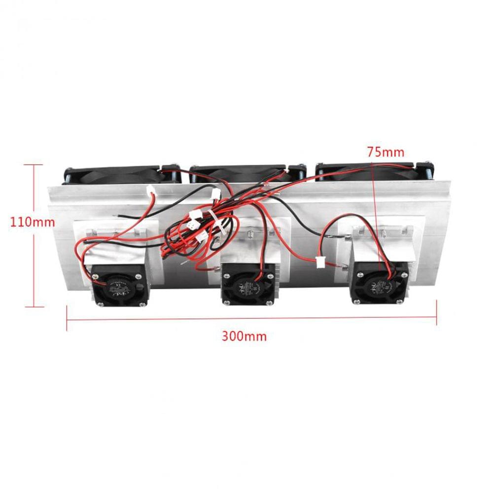 TEC Electron Semiconductor Refrigeration Cooler Triple Fan