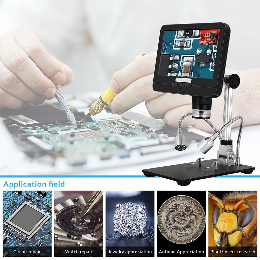 7In 2.0MP 200X Digital Microscope Industrial Inspection - EU Plug