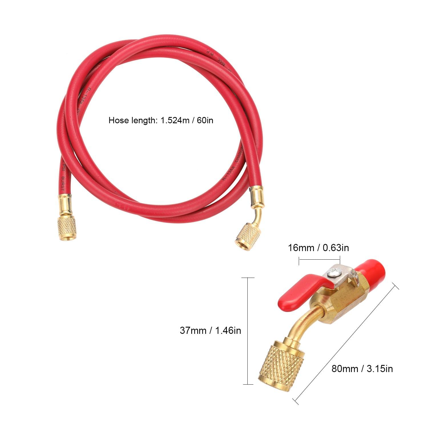 R134A R12 R22 Air Conditioning Refrigerant Charge Hose 1/4''
