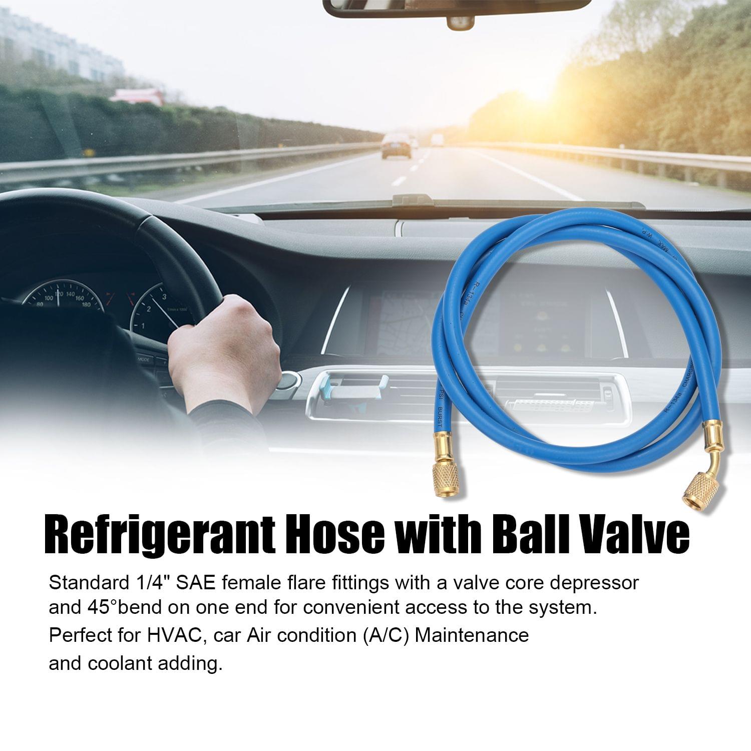 R134A R12 R22 Air Conditioning Refrigerant Charge Hose 1/4''