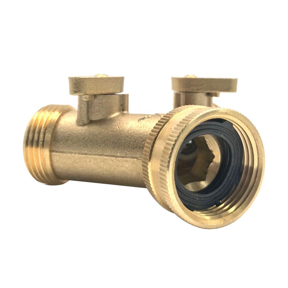 Y Shape Soild Brass Thread Two Way Connector Adaptor Hose