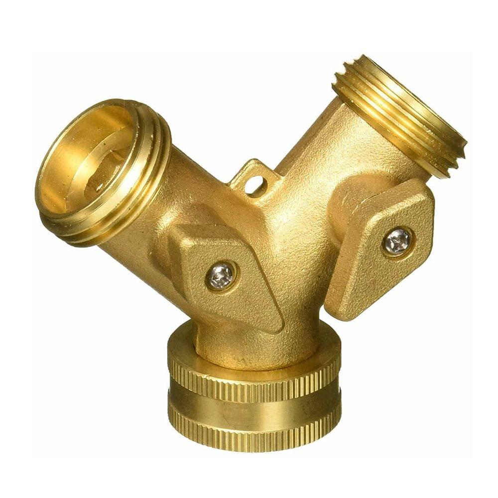 Y Shape Soild Brass Thread Two Way Connector Adaptor Hose