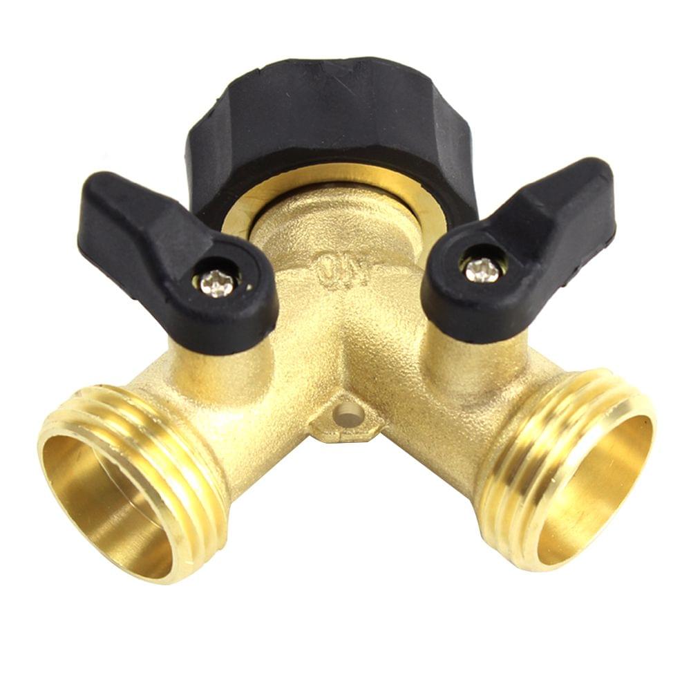 Y Shape Soild Brass Thread Two Way Connector Adaptor Hose - US port