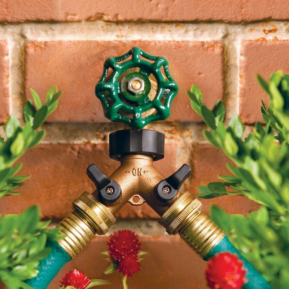Y Shape Soild Brass Thread Two Way Connector Adaptor Hose - US port