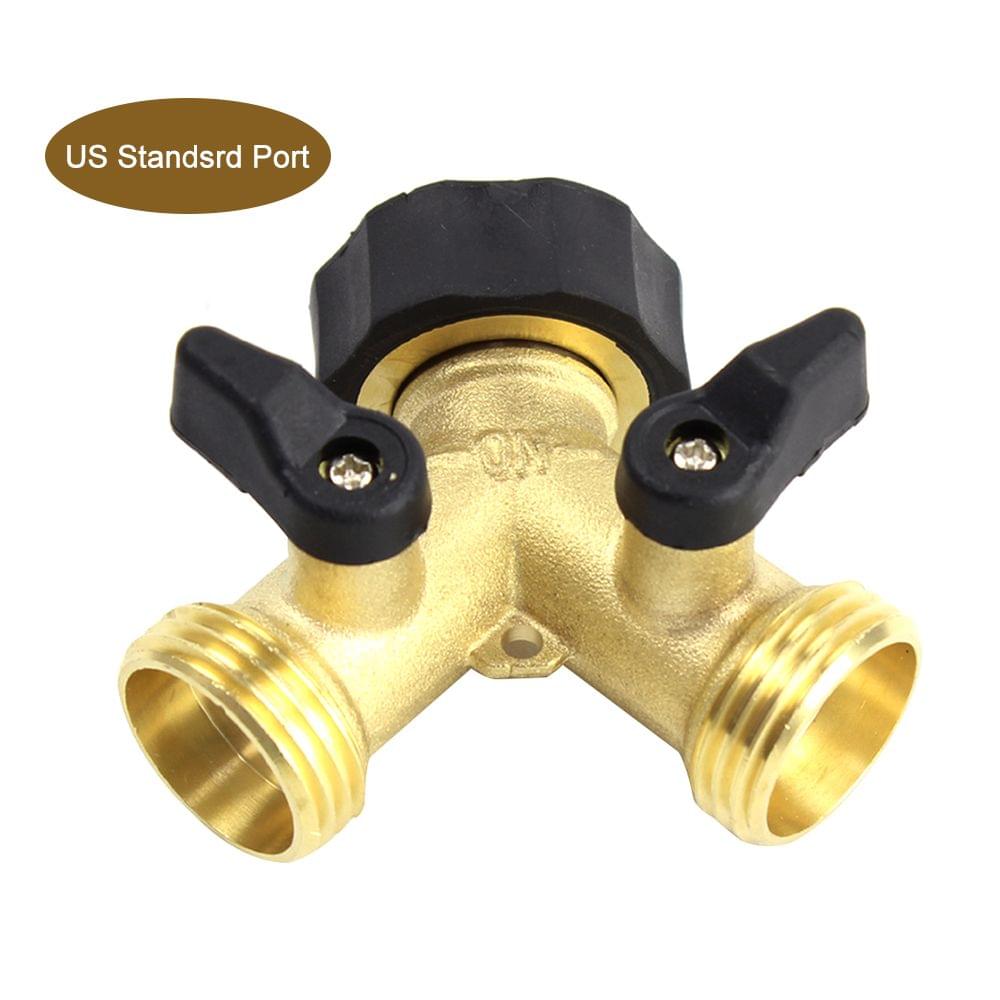 Y Shape Soild Brass Thread Two Way Connector Adaptor Hose - US port