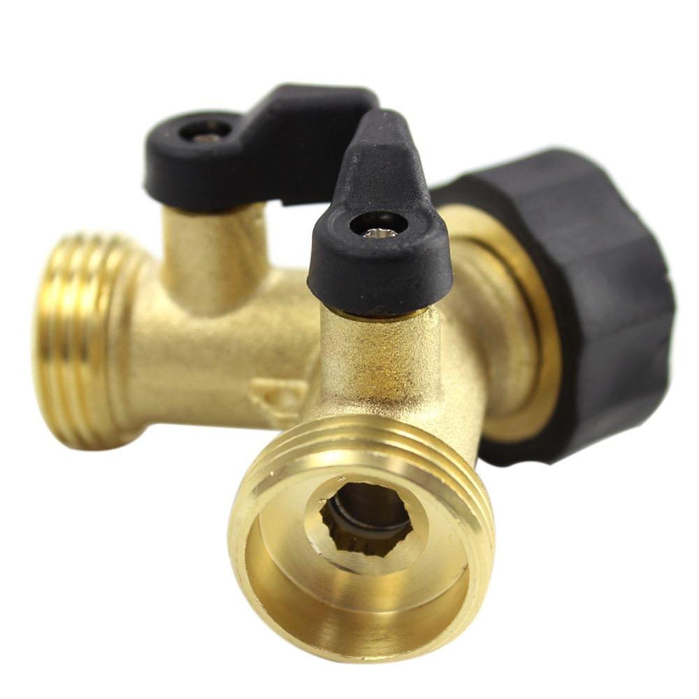 Y Shape Soild Brass Thread Two Way Connector Adaptor Hose - EU port