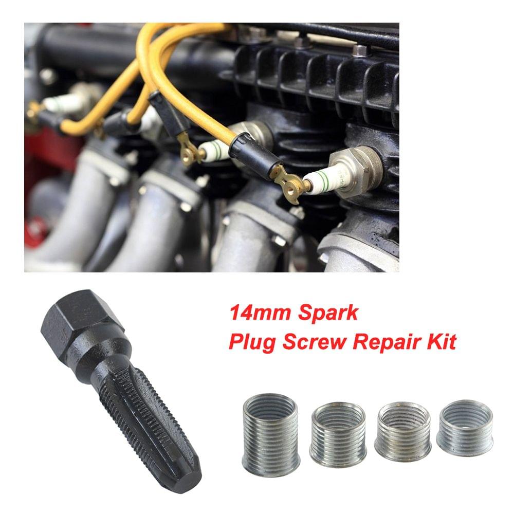 14mm Ignition Plug Screw Repair Kit Rethread Tool Reamer Tap