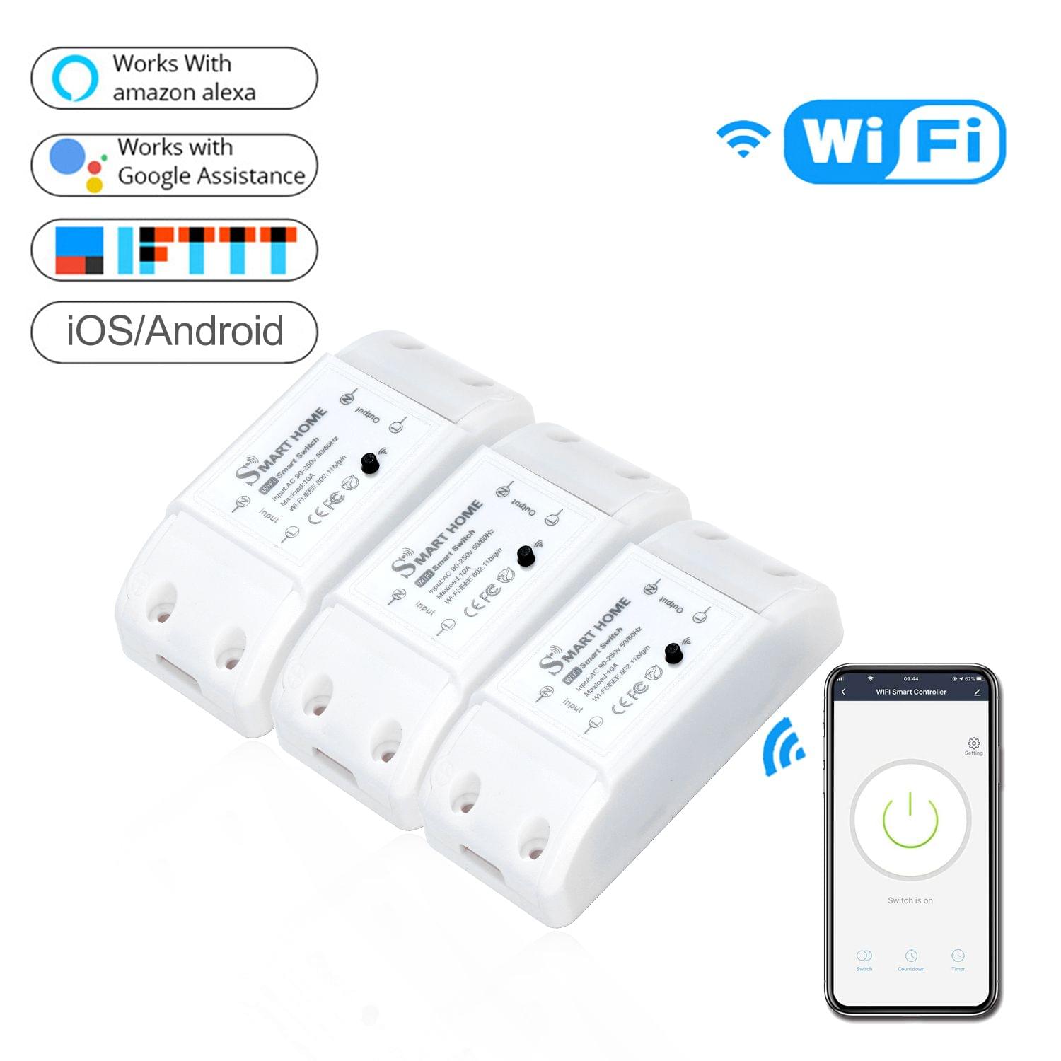 Basic Smart Remote Control Wifi Switch Compatible with - 3 Pack
