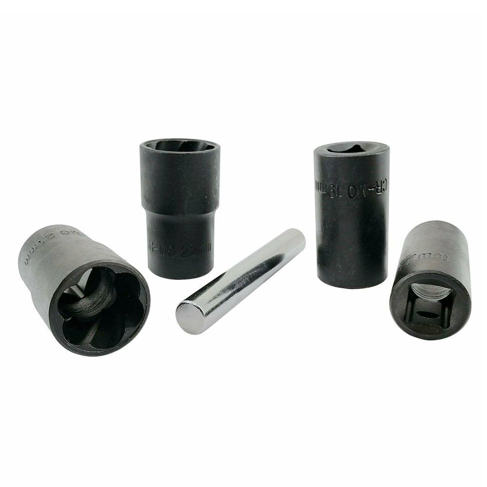 5Pcs 1/2'' Drive Twist Socket Set Damaged Nuts Removal Tools - 1 set