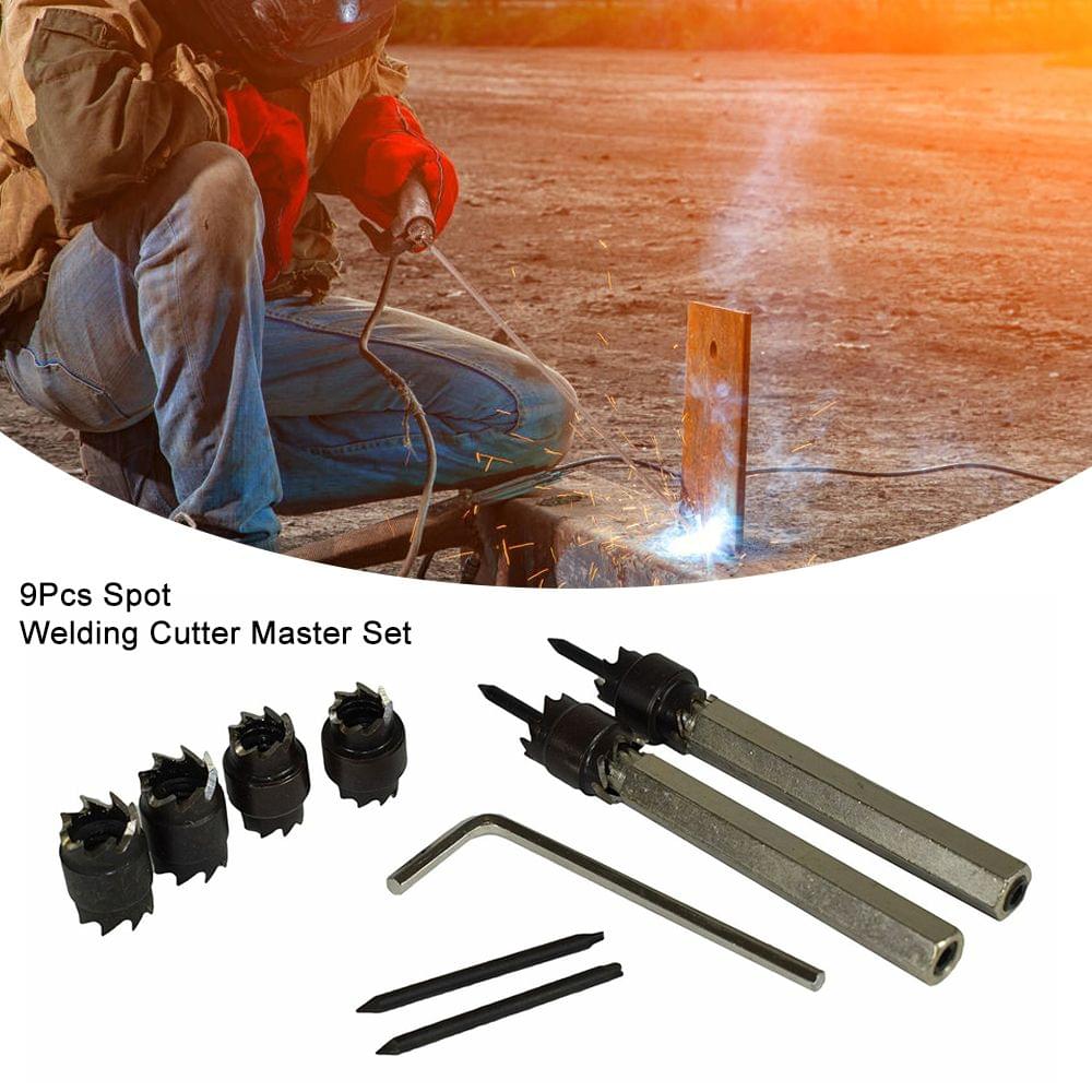 9Pcs Spot Welding Cutter Master Set Interchangeable Cutters - 1 set