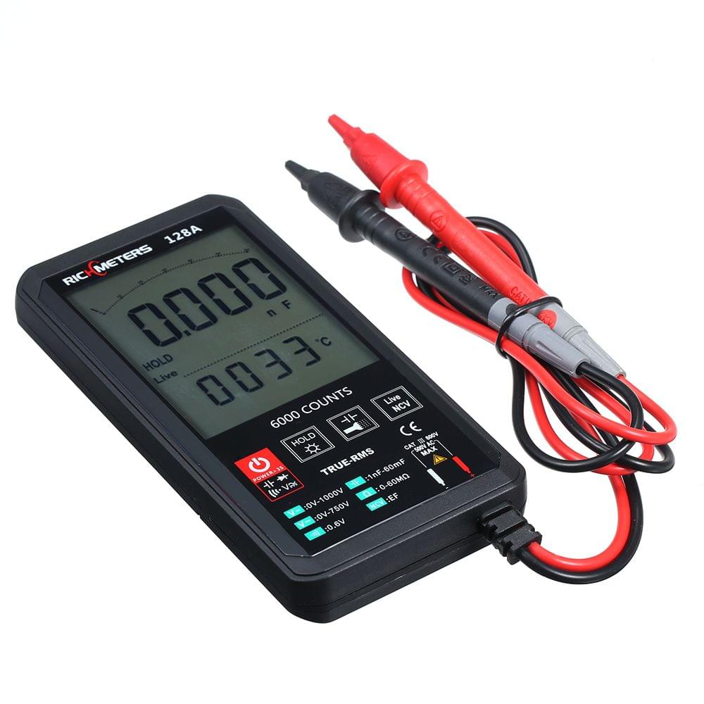 RICHMETERS Digital Multimeter 6000 Counts True-RMS Auto - 128A