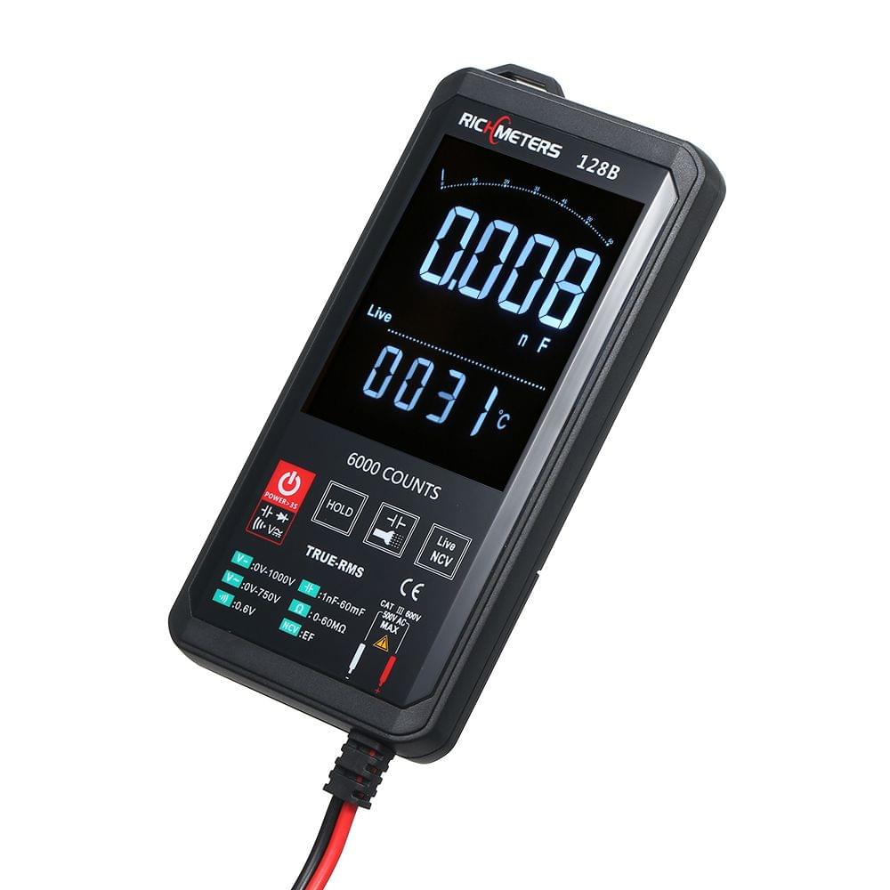 Richmeters Digital Multimeter 6000 Counts True-RMS Auto - 128B