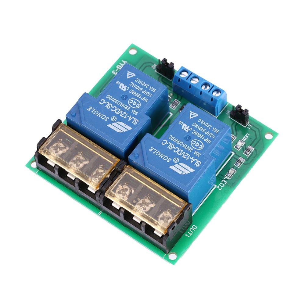 2-Channel DC 12V 30A Relay Board Module Optocoupler - 12v