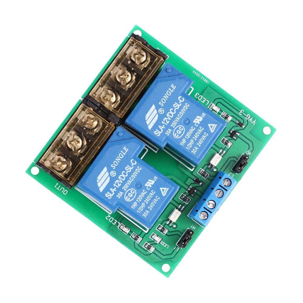 2-Channel DC 12V 30A Relay Board Module Optocoupler - 12v