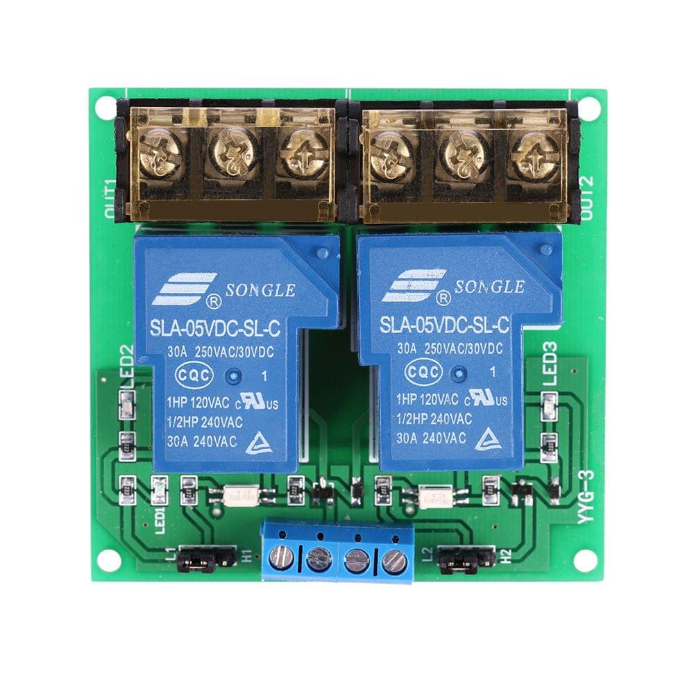2-Channel DC 5V 30A Relay Board Module Optocoupler Isolation