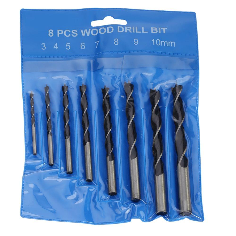 8pcs/set 3-10mm Brad Point Wood Drill Bit High-carbon Steel