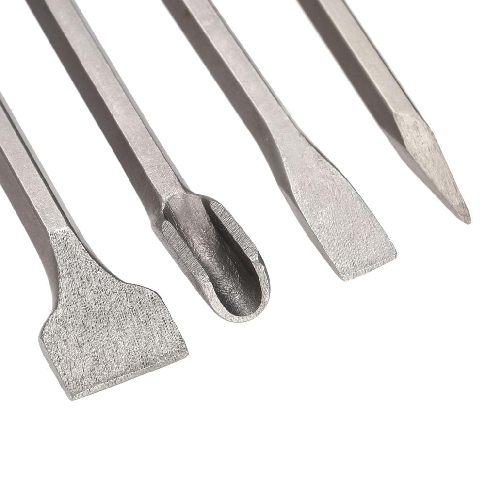 4pcs SDS Plus Chisel Set Point Groove Gouge Flat Chisels