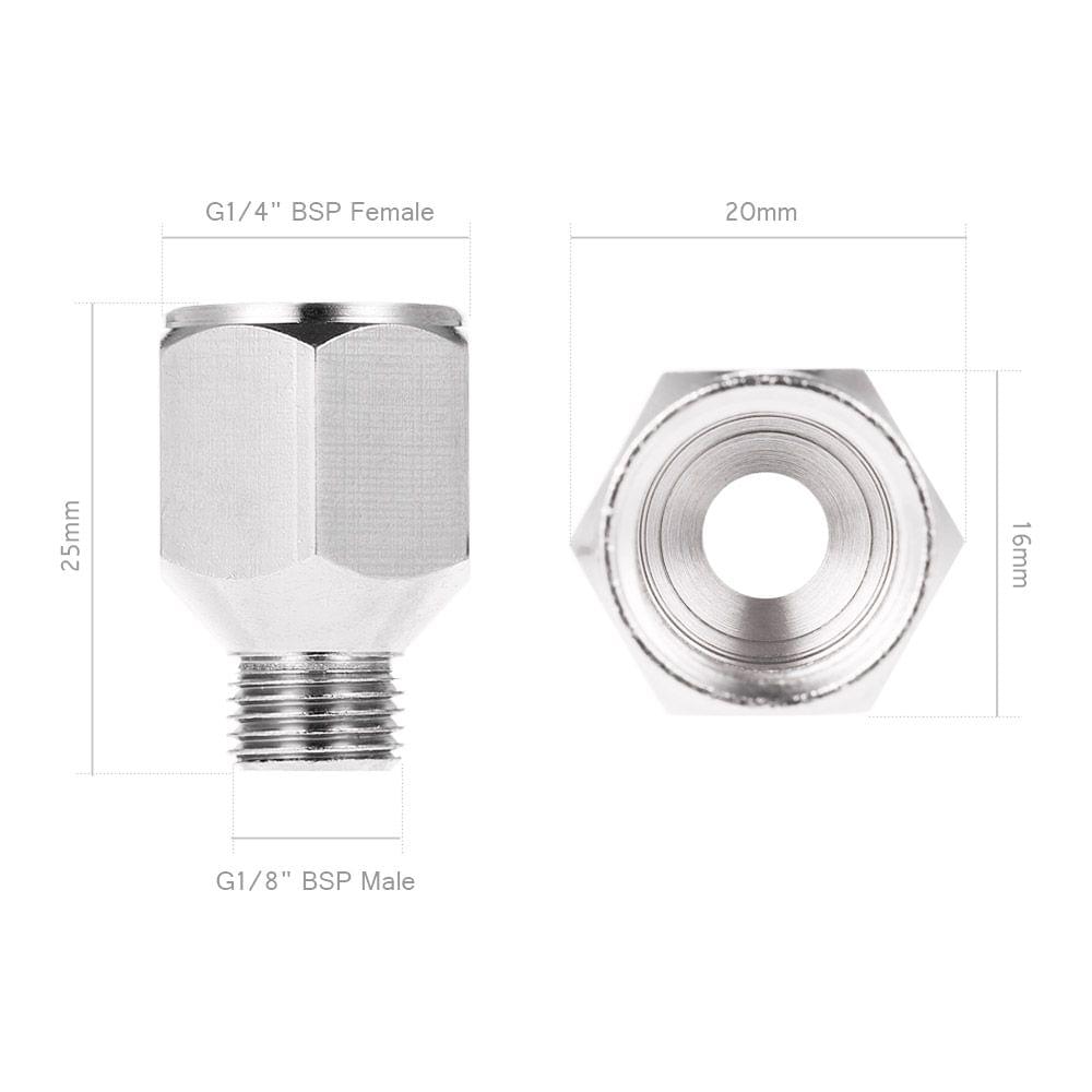 Professional 2pcs Airbrush Air Hose Adaptor G1/8" BSP Male &