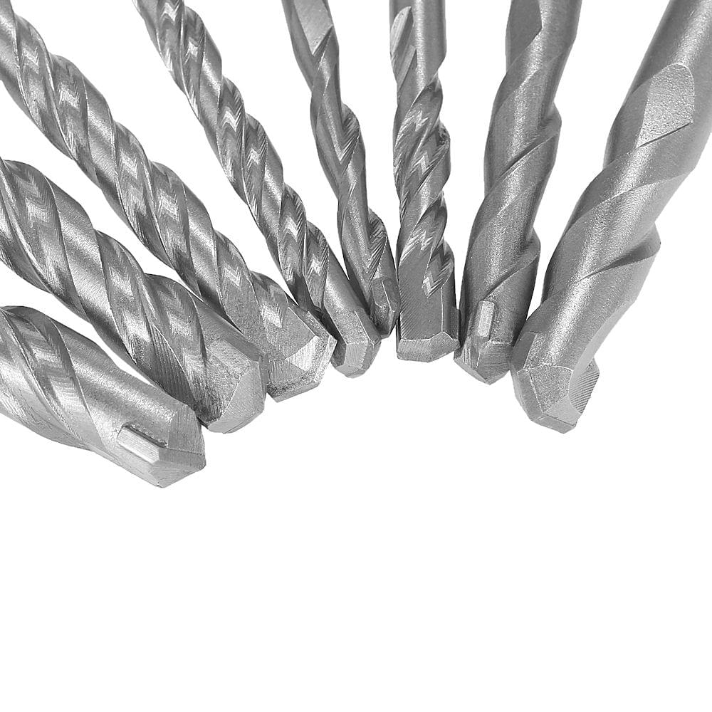 8pcs 2 Pits 2 Slots SDS Shank YG8 Carbide Masonry Drills - 8pcs